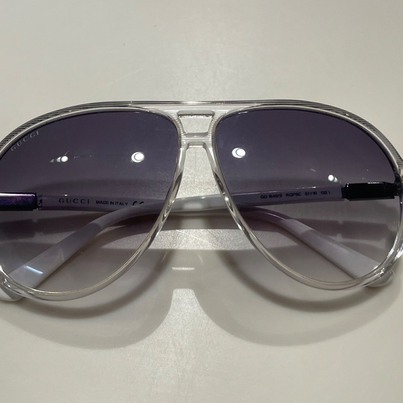 Gucci Unisex Aviator Gradient Sunglasses - Picture 5 of 9